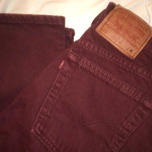 VINTAGE | Burgundy Levi 512 | Mom Jeans